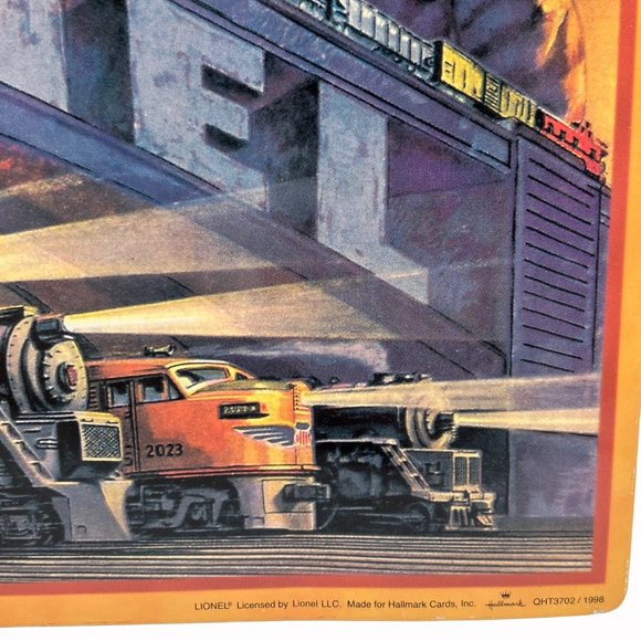 Hallmark Replica Lionel Tin Sign 1952 Catalog Cover Graphic 1998 Train Loco - Picture 6 of 16